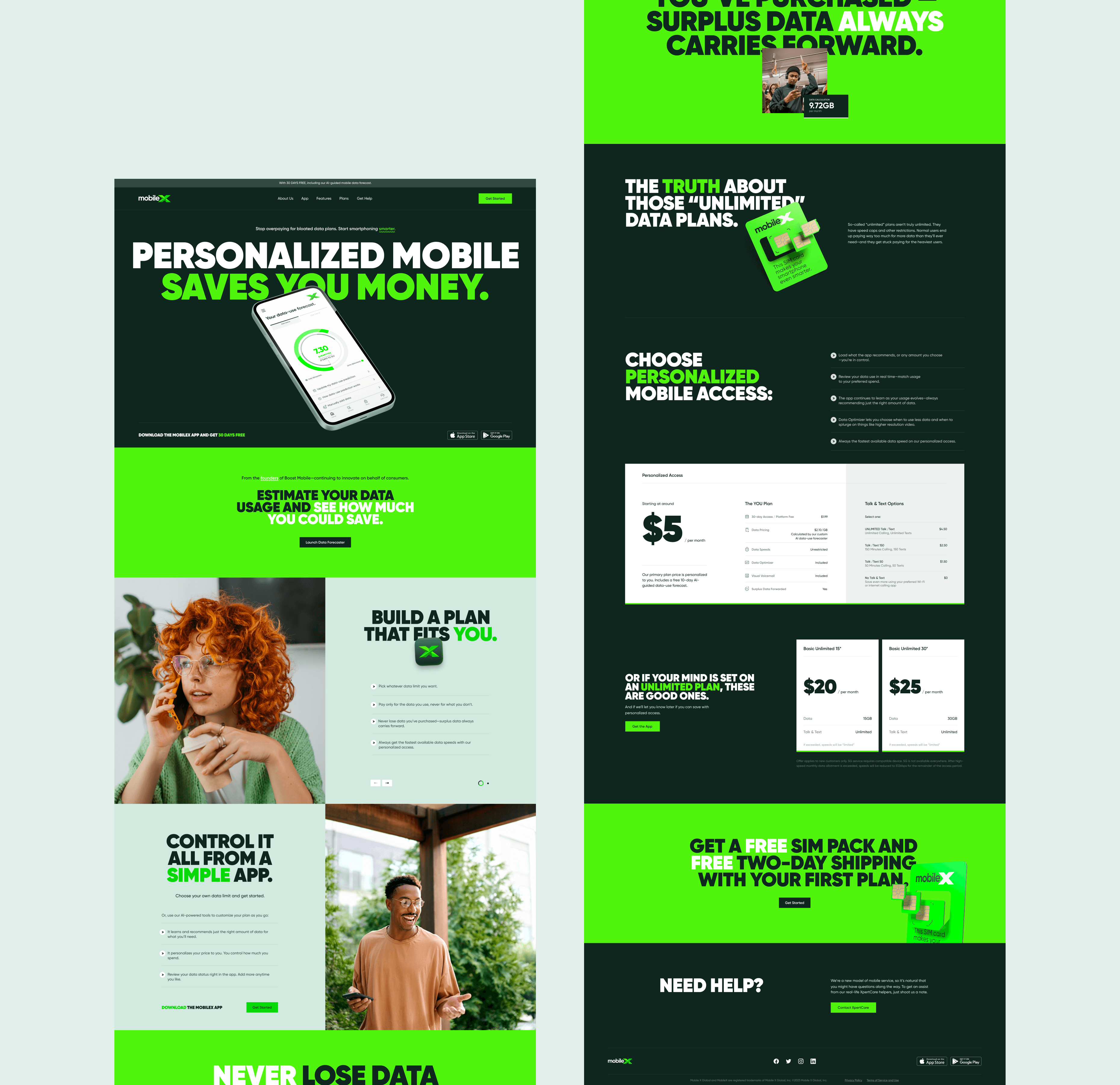 MobileX Landing Page