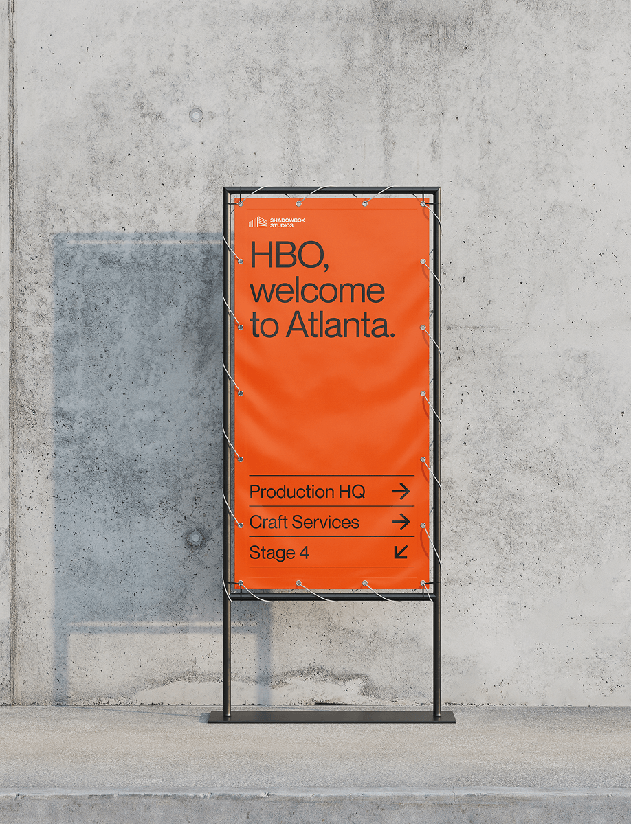 Shadowbox Temporary Sign