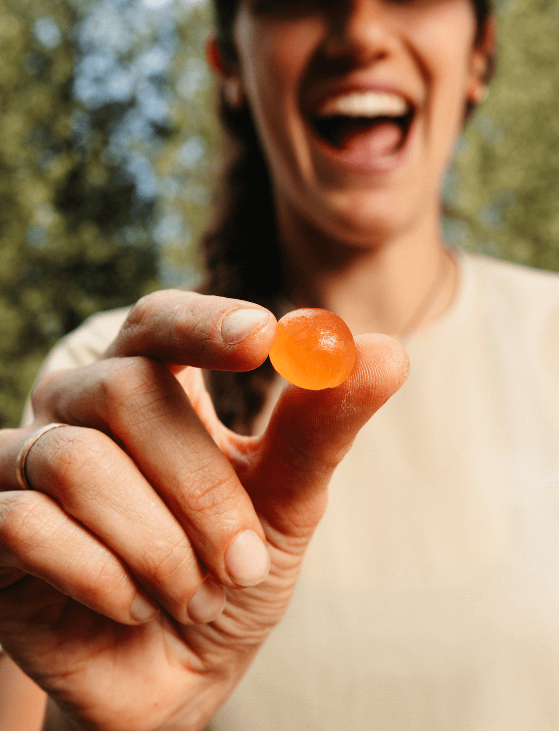 Down Shift Girl Holding Gummy