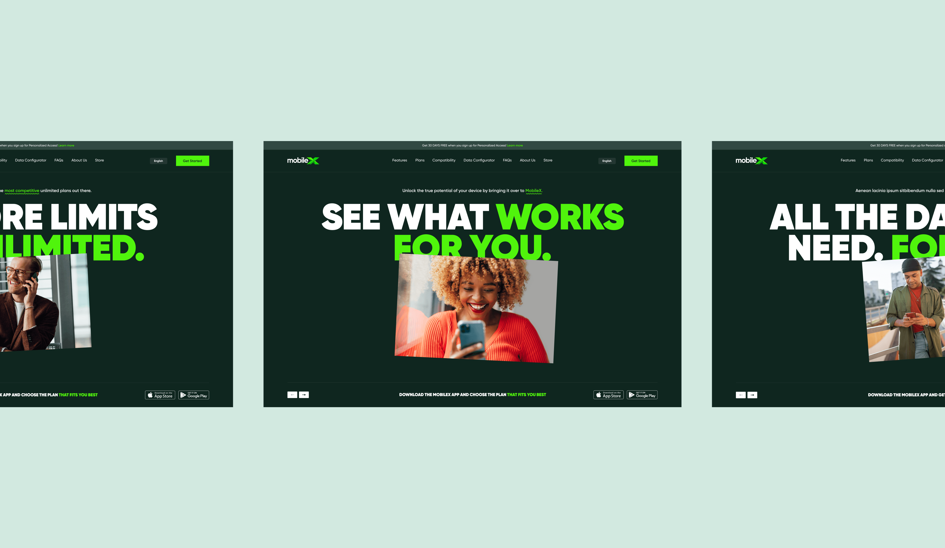 MobileX Homepage Carousel