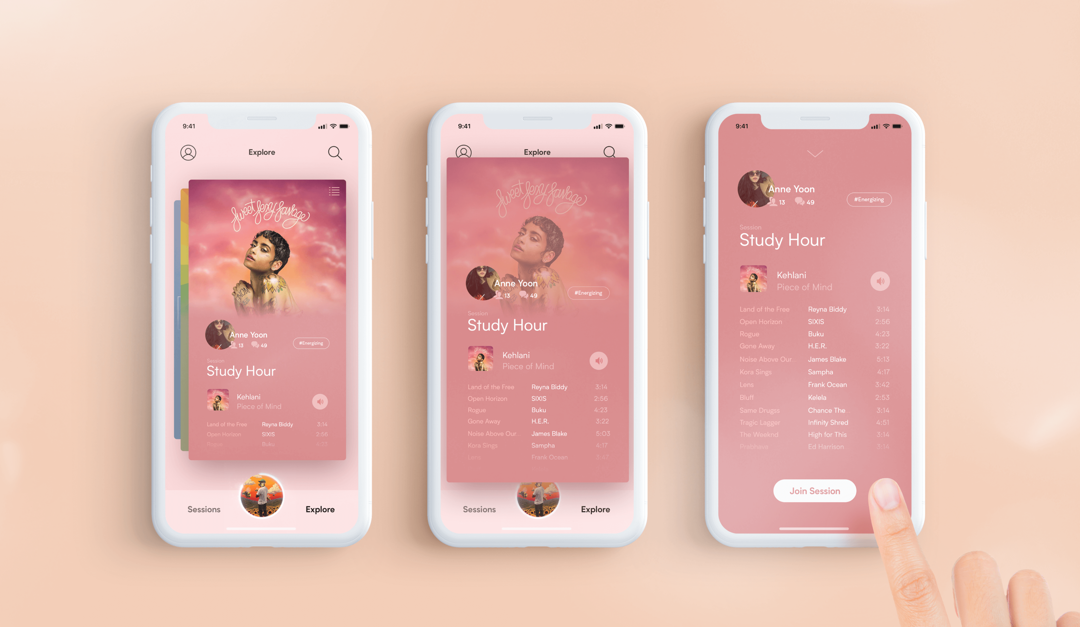 EarBuds App UI 3 Screens