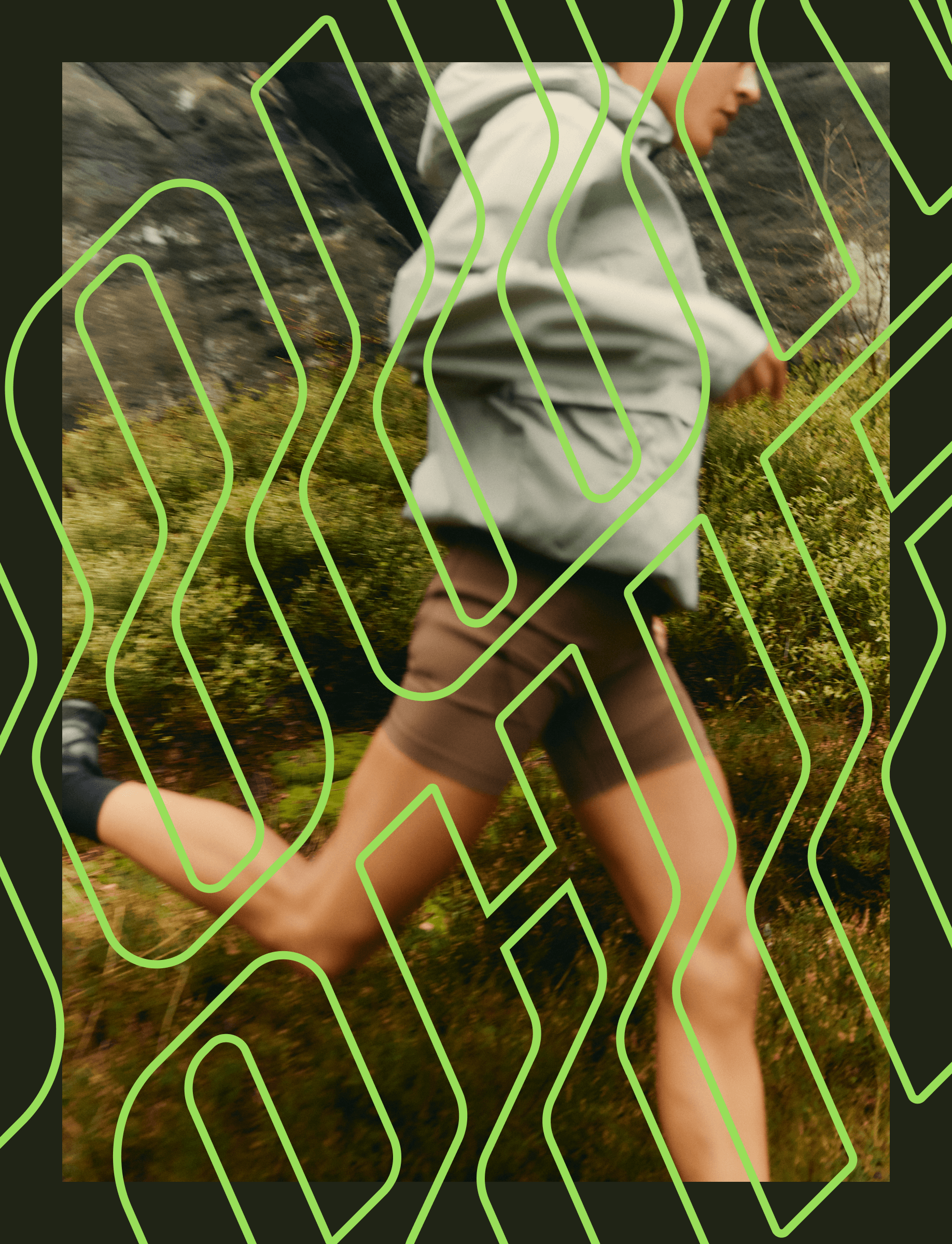 Down Shift Line Logo Poster